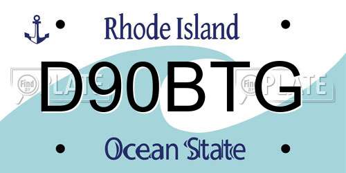 D90BTG Rhode Island License Plate