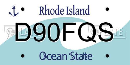 D90FQS Rhode Island License Plate