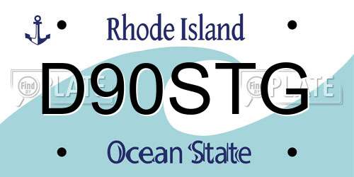 D90STG Rhode Island License Plate