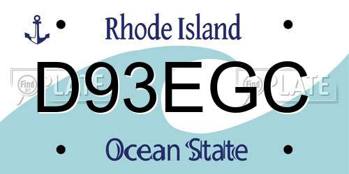 D93EGC Rhode Island License Plate