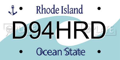 D94HRD Rhode Island License Plate