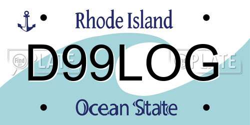 D99LOG Rhode Island License Plate