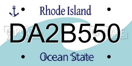 DA2B550 Rhode Island License Plate