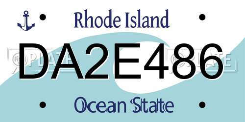 DA2E486 Rhode Island License Plate
