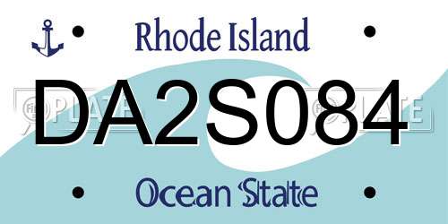 DA2S084 Rhode Island License Plate