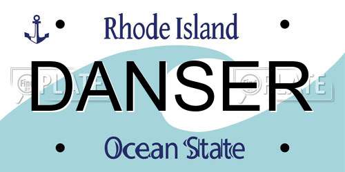 DANSER Rhode Island License Plate