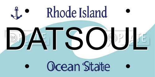 DATSOUL Rhode Island License Plate