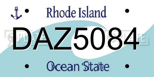 DAZ5084 Rhode Island License Plate