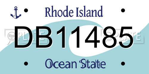 DB11485 Rhode Island License Plate