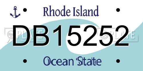 DB15252 Rhode Island License Plate