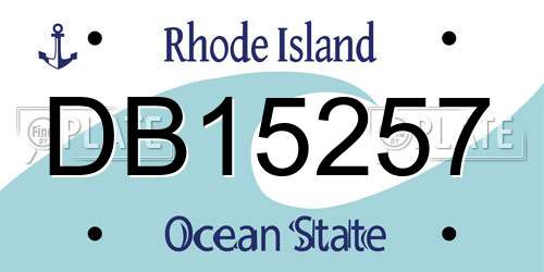 DB15257 Rhode Island License Plate