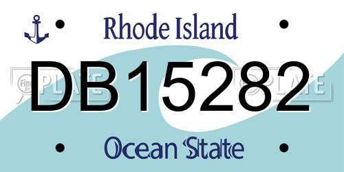 DB15282 Rhode Island License Plate