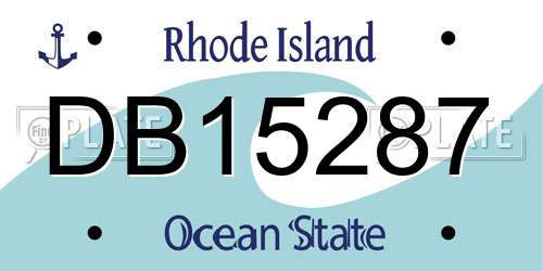 DB15287 Rhode Island License Plate