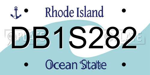 DB1S282 Rhode Island License Plate