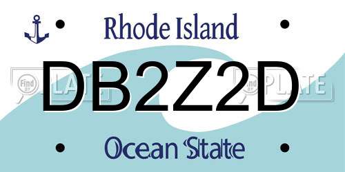 DB2Z2D Rhode Island License Plate