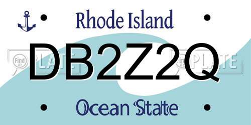 DB2Z2Q Rhode Island License Plate