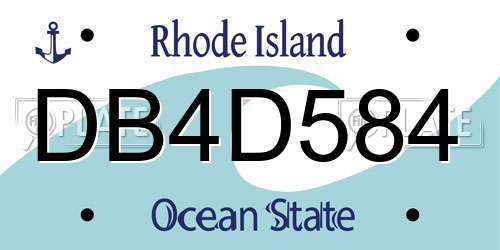DB4D584 Rhode Island License Plate