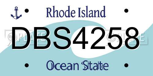 DBS4258 Rhode Island License Plate
