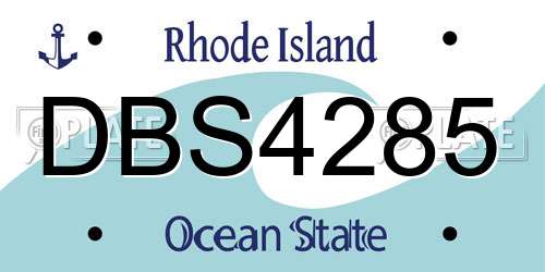 DBS4285 Rhode Island License Plate