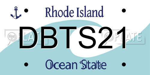 DBTS21 Rhode Island License Plate