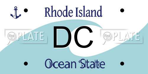 DC Rhode Island License Plate
