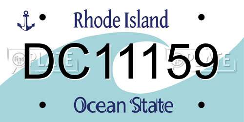DC11159 Rhode Island License Plate