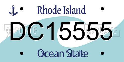 DC15555 Rhode Island License Plate