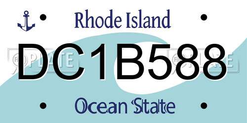 DC1B588 Rhode Island License Plate