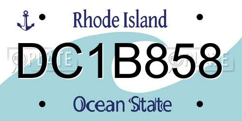 DC1B858 Rhode Island License Plate