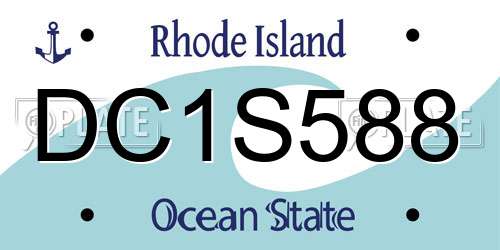 DC1S588 Rhode Island License Plate