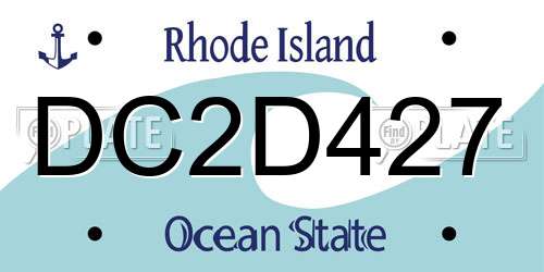 DC2D427 Rhode Island License Plate