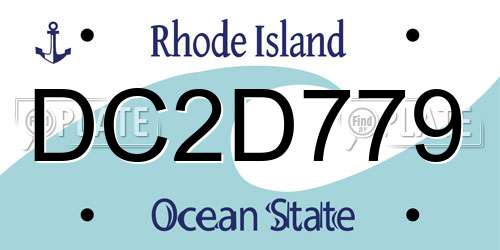 DC2D779 Rhode Island License Plate