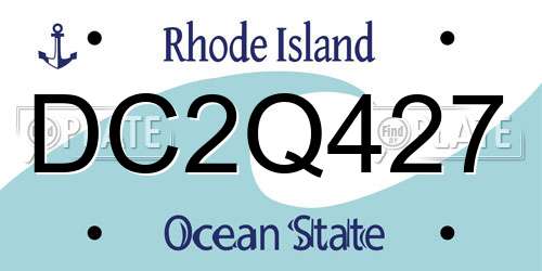 DC2Q427 Rhode Island License Plate