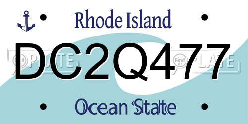 DC2Q477 Rhode Island License Plate