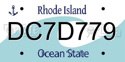 DC7D779 Rhode Island License Plate