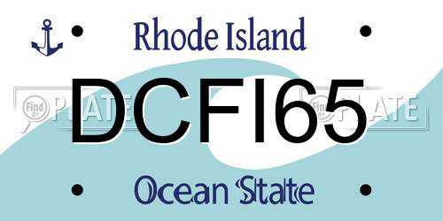 DCFI65 Rhode Island License Plate