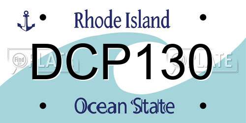DCP130 Rhode Island License Plate