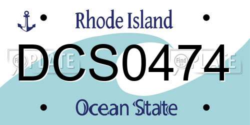 DCS0474 Rhode Island License Plate