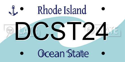 DCST24 Rhode Island License Plate