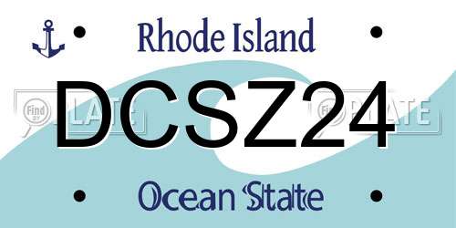 DCSZ24 Rhode Island License Plate