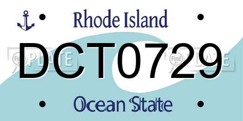 DCT0729 Rhode Island License Plate