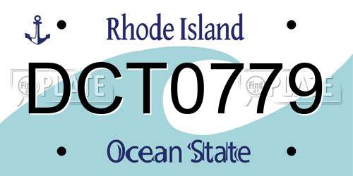 DCT0779 Rhode Island License Plate