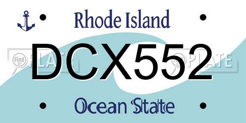 DCX552 Rhode Island License Plate