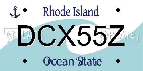 DCX55Z Rhode Island License Plate