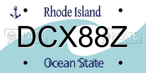 DCX88Z Rhode Island License Plate