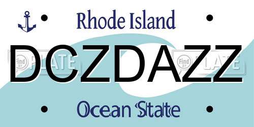 DCZDAZZ Rhode Island License Plate