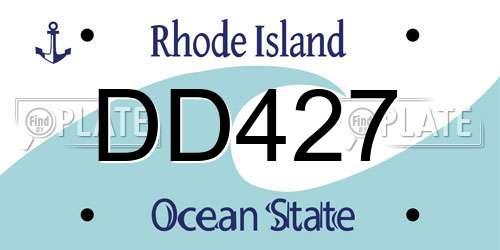 DD427 Rhode Island License Plate