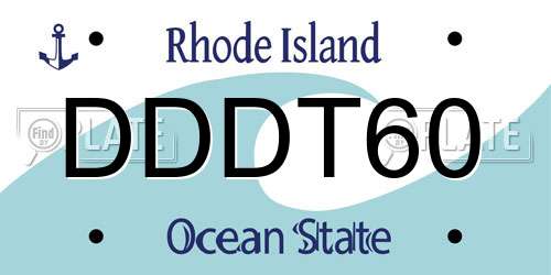DDDT60 Rhode Island License Plate