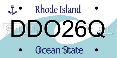 DDO26Q Rhode Island License Plate