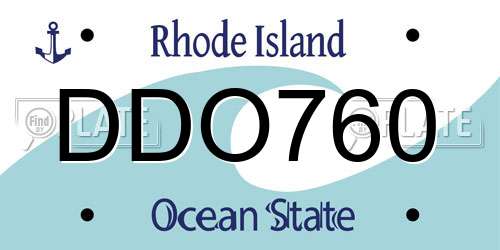 DDO760 Rhode Island License Plate